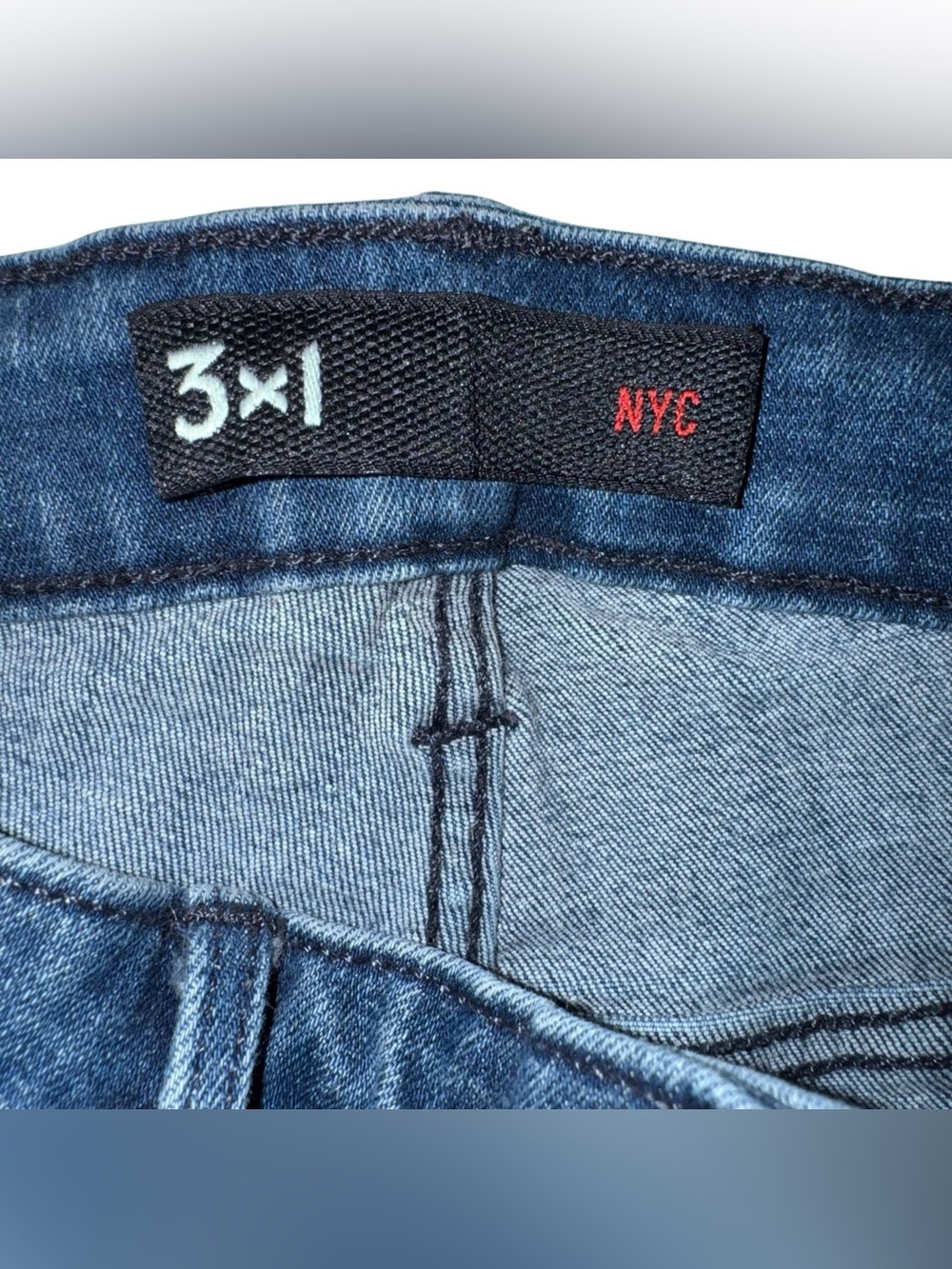 3X1 NYC Straight Crop Low Rise Split Hem Jeans Denim Stanley Wash Size 29 - Picture 11 of 14